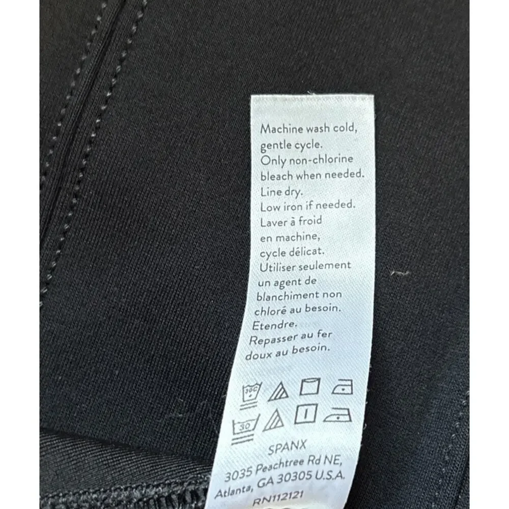 Spanx The Perfect Pant Ankle Sz Small Tall Back Seam Black Ponte Pull On Stretch - Picture 11 of 11